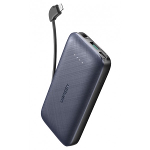 Батарея мобільна UGREEN PB172 10000mAh Power Bank with Type-C Cable Blue (PB172)