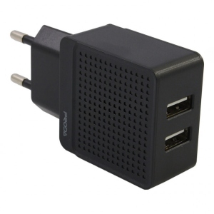Мережевий зарядний пристрій Proda Saiya air А25 2USB 18W Black (PD-A25-BK)