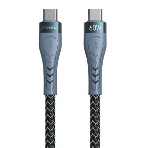 Кабель синхронізації даних Proda PD-B70a Type-C to Type-C Pulsing Fast Charging 1.5 м (PD-B70a-GR)