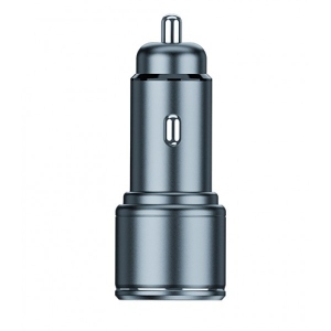 Автомобільний зарядний пристрій Proda Gerry 20W PD+QС3.0, TypeC 20W/3A + USB 18W/3A Black (PD-GR-С32-BK)