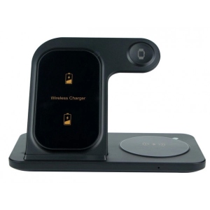Зарядний пристрій Proda Azeada Dual plate 15W 3 in 1 PD-W8 Black (PD-W8-BK)