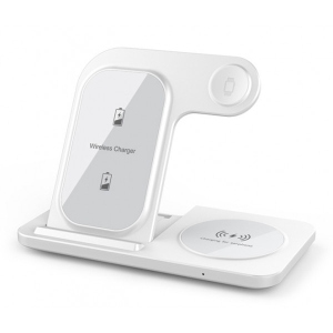 Зарядний пристрій Proda Proda Azeada Dual plate 15W 3 in 1 PD-W8 White (PD-W8-WH)