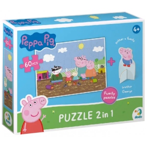Пазли картонні (3-4 роки) Dodo з фігуркою Peppa Pig, 60 ел. (200122)