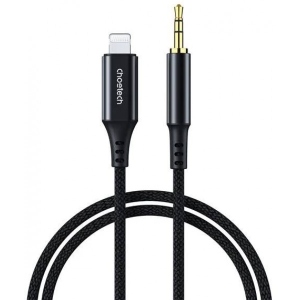 Перехідник аудіо Choetech Lightning - TRS Audio 3.5мм M/M 1m (AUX007)