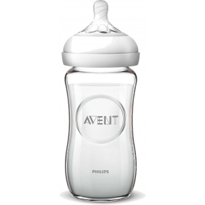 Уцінка - Пляшка для годування Philips Avent NATURAL 2.0 скляна, 240 мл, 1 шт. (SCF053/17) #