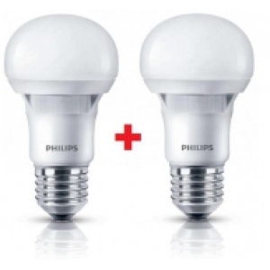 Лампочка світлодіодна Philips LEDBulb E27 5-40W 230V 3000K A60 Essential (1+1)