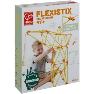 Дерев'яний конструктор Hape Flexistix Кран 94 деталі бамбуковий (E5562)