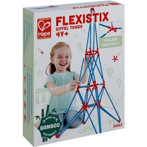Дерев'яний конструктор Hape Flexistix Ейфелева вежа 62 деталі бамбуковий (E5563)