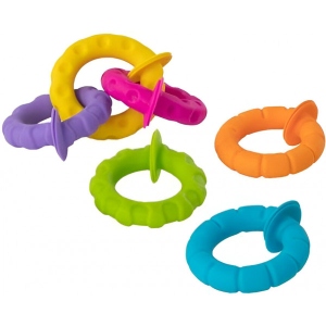 асортимент Прорізувач Fat Brain Toys pipSquigz Ringlets Гнучкі колечка (F250ML)