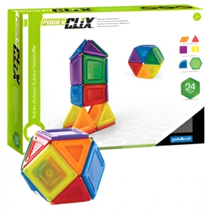 Магнітний конструктор Guidecraft PowerClix Solids, 24 деталі (G9420)