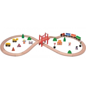 Ігровий набір дорога Viga Toys дерев'яна 39 ел. (50266)