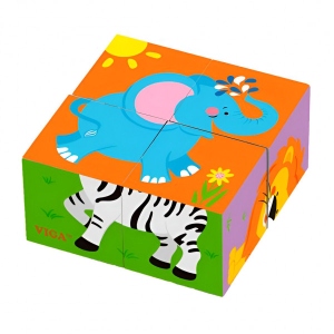 Кубики дерев'яні Viga Toys Звірята (50836)