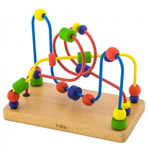Головоломка-лабіринт Viga Toys Кольорові намистини (56256)
