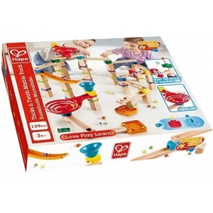 Дерев'яний конструктор Hape Marble Run Трюки та повороти 129 ел. (E1100)