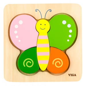Пазли дерев'яні (до 2 років) Viga Toys Метелик (50170)
