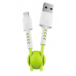 Кабель синхронізації даних Pixus Soft Lightning White/Lime (PXS SLW/L)