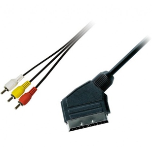 Кабель Scart - RCA Piko 3xRCA M - SCART M 1.5m (1283126473975)