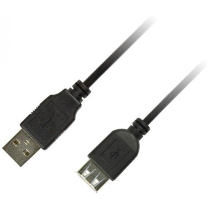 Кабель Piko USB 2.0 AM-AF 3m Black (1283126474118)