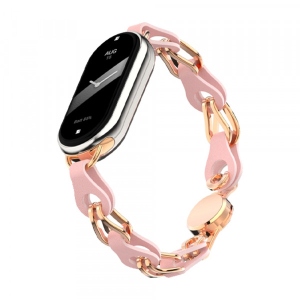Ремінець для фітнес-браслету Armorstandart Chain Wristband for Xiaomi Mi Band 8 Pink Sand (ARM69923)