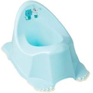 Горщик дитячий Tega Baby Пес і Кіт з антиковзаючою гумою Блакитний (PK-001-101) ціна