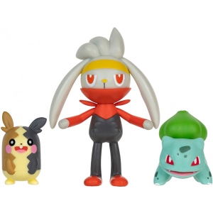 Набір ігрових фігурок Pokemon W18 - МОРПЕКО, БУЛЬБАЗАВР, РАБУТ (PKW3055)