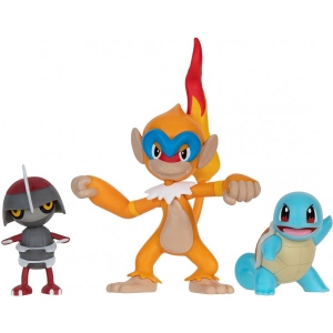 Набір ігрових фігурок Pokemon W18 - ПОНЬЯРД, СКВІРТЛ, МОНФЕРНО (PKW3058)