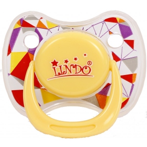 Кругла пустушка Lindo жовтий (Pk009/6-12ж)