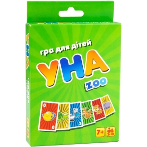 Настільна гра розважальна (5-7 років) Strateg УНА zoo карткова укр.м. (7016)