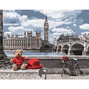 Картина за номерами Strateg Teddy у Лондоні 40x50 см (SY6041)