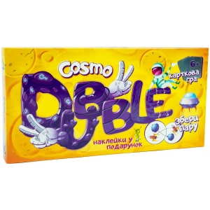Настільна гра карткова (5-7 років) Strateg "Cosmo Dubble", укр (30331)