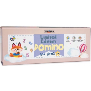 Настільна гра розвиваюча (3-4 роки) Strateg Domino Limited edition бежева (30737)