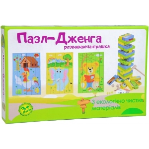 Пазли дерев'яні (3-4 роки) Strateg Пазл-Дженга (30979)