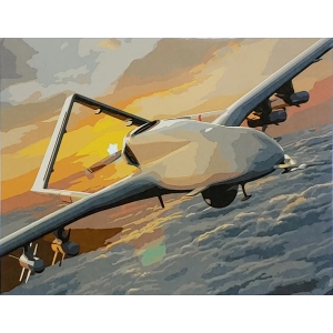 Картина за номерами Strateg Байрактар серед хмар 40х50 см (SY6936)