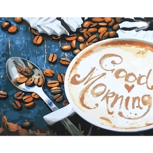 Картина за номерами Strateg Кава. Good Morning 40х50 см (GS099)