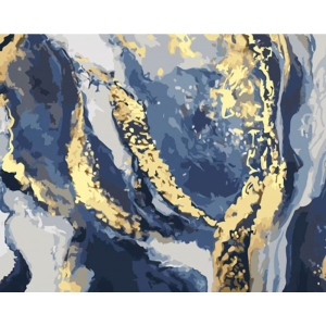 Картина за номерами Strateg Gray gold and white 40х50 см (GS1448)