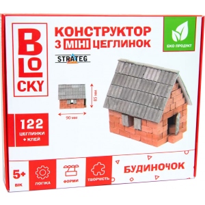 Конструктор з природних матеріалів Strateg BLOCKY Будиночок  (31023)