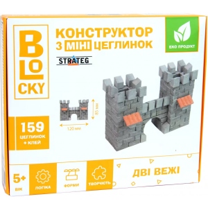 Конструктор з природних матеріалів Strateg BLOCKY Дві вежі  (31021)