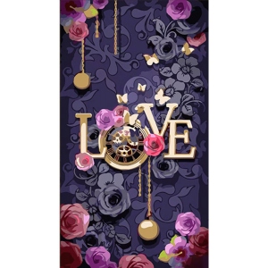 Картина за номерами Strateg Love flowers 50х25 см (WW240)