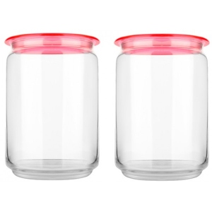 Набір ємностей для сипучих Luminarc Plano Pink 2х1 л (Q8246)