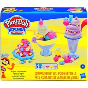 Набори для ліплення Play Doh Hasbro Play-Doh Кухонні приналежності SCOOPS N SUNDAES SET (E7253_E7275)