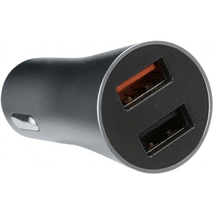 Автомобільний зарядний пристрій Platinet Car Charger Metal Quick 3.0 2xUSB 18W Gray (PLCRQ2G)