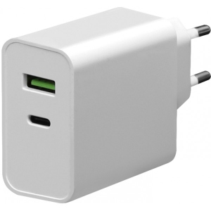 Мережевий зарядний пристрій Platinet Wall Charger 45W Type-C PD3.0+USB2.4A (PLCUPD45W)