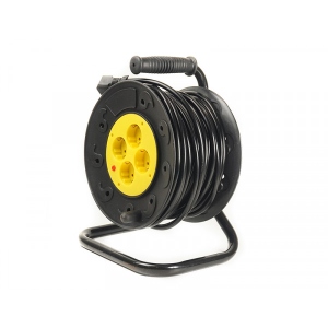 Подовжувач 220В PowerPlant JY-2002/30 (PPRA10M300S4) 4 розетки 30m Black-Yellow