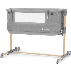 Колиска-люлька приставна Kinderkraft Neste Grow Light Grey Full Wood (KCNEGR00LGR000W)