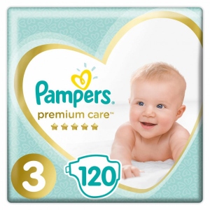 Одноразові підгузки Pampers Premium Care Розмір 3 Midi (6-10 кг), 120 шт. (81689714)