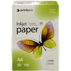 Фотопапір PrintPro 190г/м2 A4 50 л. (PME190050A4)