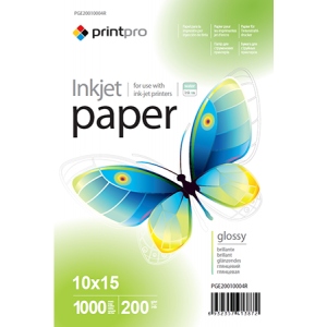 Фотопапір PrintPro 200g/m2, A4, 20л (PGE200020A4)