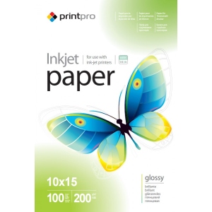 Фотопапір PrintPro 200g/m2, 10x15 100 л (PGE2001004R)