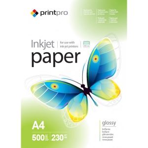 Фотопапір PrintPro 230g/m2, A4, 500 л (PGE230500A4) порівняти ціни