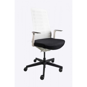 Стілець офісний Interstuhl PUREis3 Swivel chair PU213 White mesh/Manhattan Black інтернет-магазин